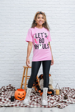 Let's Go Ghouls Graphic T-Shirt-[option4]-[option5]-[option6]-[option7]-[option8]-Womens-Clothing-Shop