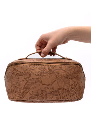 Life In Luxury Large Capacity Cosmetic Bag in Tan-OS-[option4]-[option5]-[option6]-[option7]-[option8]-Womens-Clothing-Shop