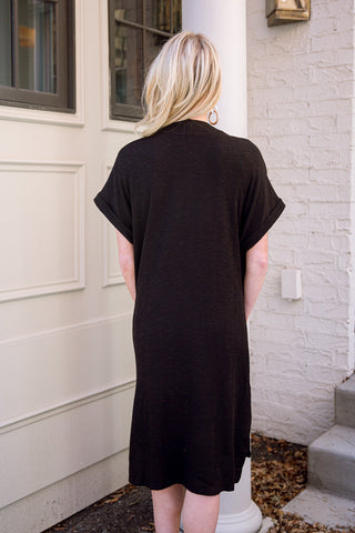 Light Breeze Short Sleeve Cardigan In Black-[option4]-[option5]-[option6]-[option7]-[option8]-Womens-Clothing-Shop