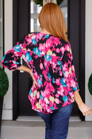 Little Lovely Blouse in Painted Floral-[option4]-[option5]-[option6]-[option7]-[option8]-Womens-Clothing-Shop
