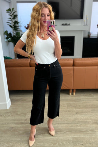Lizzy High Rise Control Top Wide Leg Crop Jeans in Black-[option4]-[option5]-[option6]-[option7]-[option8]-Womens-Clothing-Shop