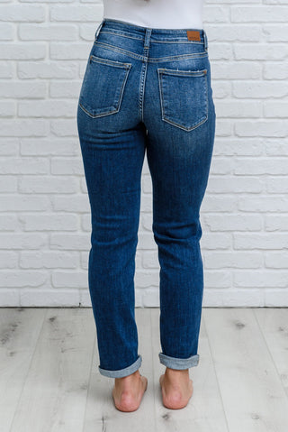 London Midrise Cuffed Boyfriend Jeans-[option4]-[option5]-[option6]-[option7]-[option8]-Womens-Clothing-Shop