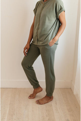 Luxurious Loungewear Joggers In Olive-[option4]-[option5]-[option6]-[option7]-[option8]-Womens-Clothing-Shop