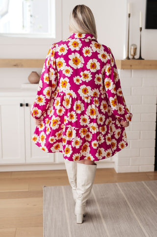 Magnificently Mod Floral Shirt Dress-[option4]-[option5]-[option6]-[option7]-[option8]-Womens-Clothing-Shop