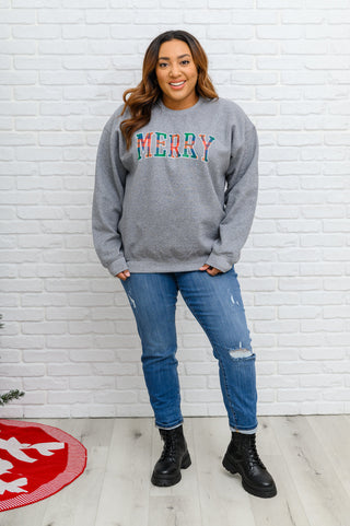 Merry As Can Be Sweatshirt In Gray-[option4]-[option5]-[option6]-[option7]-[option8]-Womens-Clothing-Shop