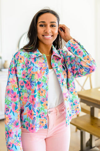 Never a Wall Flower Floral Corduroy Jacket-[option4]-[option5]-[option6]-[option7]-[option8]-Womens-Clothing-Shop
