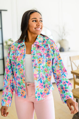 Never a Wall Flower Floral Corduroy Jacket-[option4]-[option5]-[option6]-[option7]-[option8]-Womens-Clothing-Shop