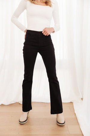 Next Level Black Flare Jeans-[option4]-[option5]-[option6]-[option7]-[option8]-Womens-Clothing-Shop