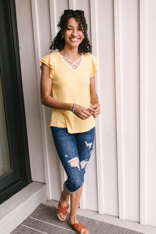 Out of Town Top in Yellow-[option4]-[option5]-[option6]-[option7]-[option8]-Womens-Clothing-Shop