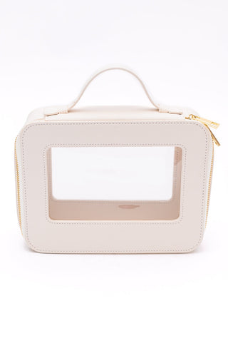PU Leather Travel Cosmetic Case in Cream-OS-[option4]-[option5]-[option6]-[option7]-[option8]-Womens-Clothing-Shop
