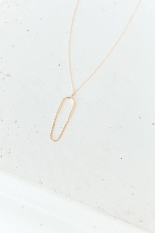 Paperclip Pendant Necklace-[option4]-[option5]-[option6]-[option7]-[option8]-Womens-Clothing-Shop