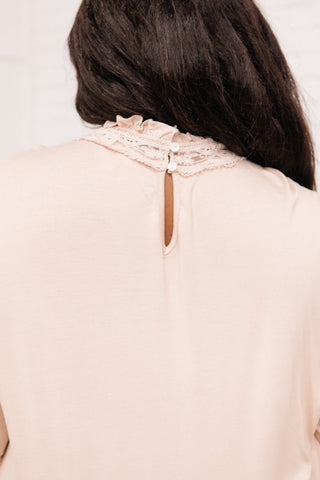 Picture This Lace Accent Top In Blush-[option4]-[option5]-[option6]-[option7]-[option8]-Womens-Clothing-Shop