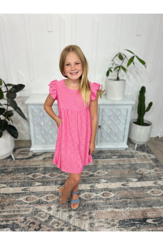 PREORDER: Matching Children's Ruffle Eyelet Dress in Four Colors-[option4]-[option5]-[option6]-[option7]-[option8]-Womens-Clothing-Shop
