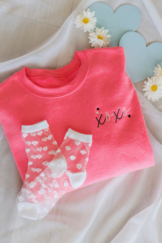 PREORDER: XOXO Embroidered Sweatshirt-[option4]-[option5]-[option6]-[option7]-[option8]-Womens-Clothing-Shop