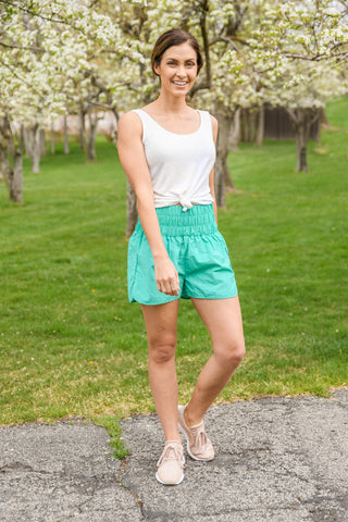 Potential Energy Shorts in Mint-[option4]-[option5]-[option6]-[option7]-[option8]-Womens-Clothing-Shop