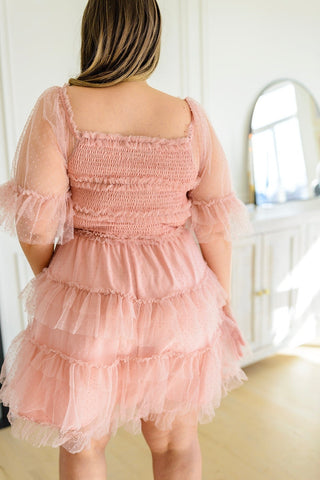 Pretty In Pink Tiered Dress-[option4]-[option5]-[option6]-[option7]-[option8]-Womens-Clothing-Shop