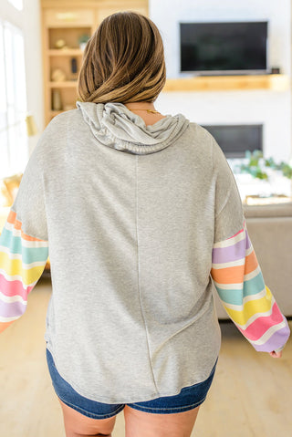 Rainbow Connection Striped Hoodie-[option4]-[option5]-[option6]-[option7]-[option8]-Womens-Clothing-Shop