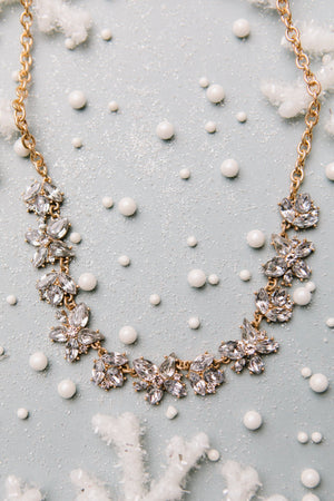Rhinestone Tiered Floral Necklace-[option4]-[option5]-[option6]-[option7]-[option8]-Womens-Clothing-Shop