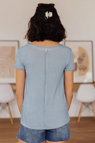Right Side Out Top in Faded Blue-[option4]-[option5]-[option6]-[option7]-[option8]-Womens-Clothing-Shop