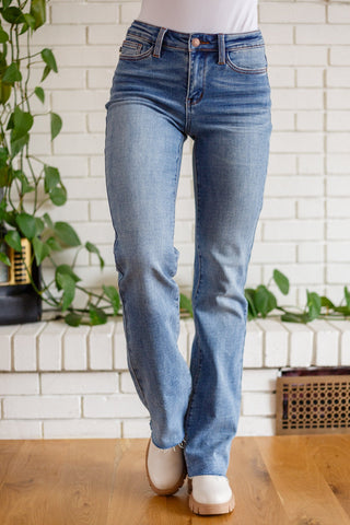 Sabrina Raw Hem Bootcut Jeans-[option4]-[option5]-[option6]-[option7]-[option8]-Womens-Clothing-Shop