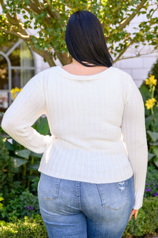 Sasha Fuzzy Twist Detail Sweater In Ivory-[option4]-[option5]-[option6]-[option7]-[option8]-Womens-Clothing-Shop