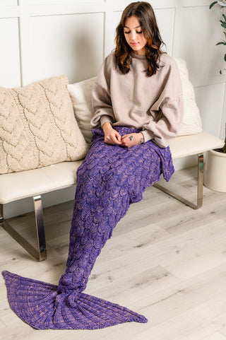 Seaside Magic Chenille Mermaid Tail In Purple-OS-[option4]-[option5]-[option6]-[option7]-[option8]-Womens-Clothing-Shop