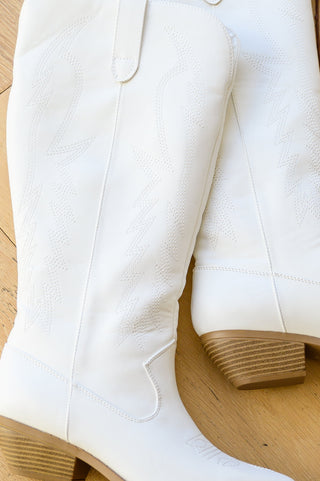 Shania Cowgirl Boots In White-[option4]-[option5]-[option6]-[option7]-[option8]-Womens-Clothing-Shop
