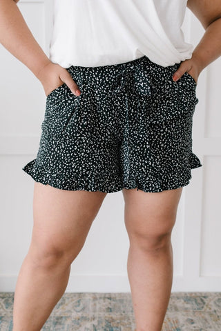 Short Leash Ruffled Shorts In Black-[option4]-[option5]-[option6]-[option7]-[option8]-Womens-Clothing-Shop