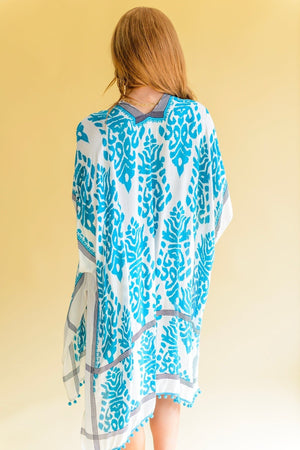 Side Trip Draped Kimono in Teal-OS-[option4]-[option5]-[option6]-[option7]-[option8]-Womens-Clothing-Shop