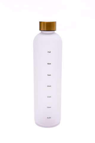 Sippin' Pretty 32 oz Translucent Water Bottle in White & Gold-OS-[option4]-[option5]-[option6]-[option7]-[option8]-Womens-Clothing-Shop