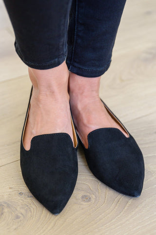 So Classic Suede Flats In Black-[option4]-[option5]-[option6]-[option7]-[option8]-Womens-Clothing-Shop