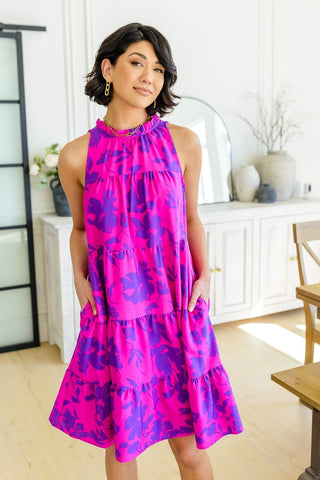 Spark Joy Floral Tiered Dress-[option4]-[option5]-[option6]-[option7]-[option8]-Womens-Clothing-Shop