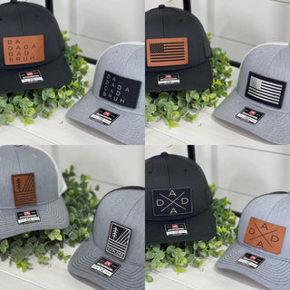 PREORDER: Vegan Leather Patch Hat in Assorted Prints-[option4]-[option5]-[option6]-[option7]-[option8]-Womens-Clothing-Shop