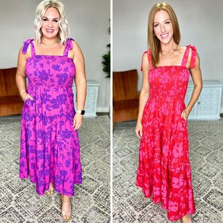 PREORDER: Tiered Floral Maxi Dress in Two Colors-[option4]-[option5]-[option6]-[option7]-[option8]-Womens-Clothing-Shop