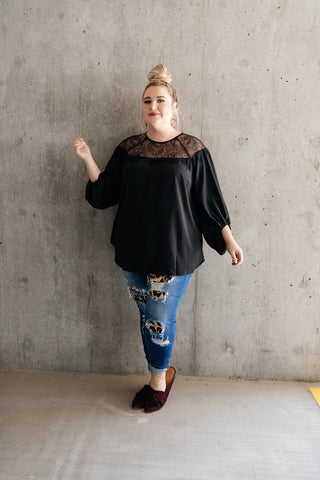 Straight Laced Blouse In Black-[option4]-[option5]-[option6]-[option7]-[option8]-Womens-Clothing-Shop