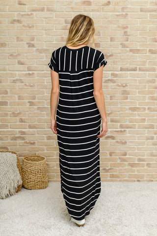 Striped Maxi Dress In Black-[option4]-[option5]-[option6]-[option7]-[option8]-Womens-Clothing-Shop