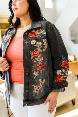 Lovely Visions Flower Embroidered Jacket-[option4]-[option5]-[option6]-[option7]-[option8]-Womens-Clothing-Shop