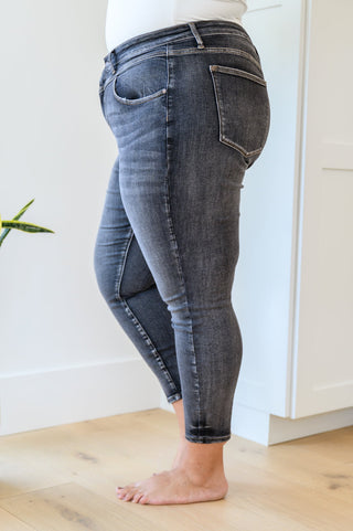 Tabitha Front Yoke Skinny Black Wash Jeans-[option4]-[option5]-[option6]-[option7]-[option8]-Womens-Clothing-Shop