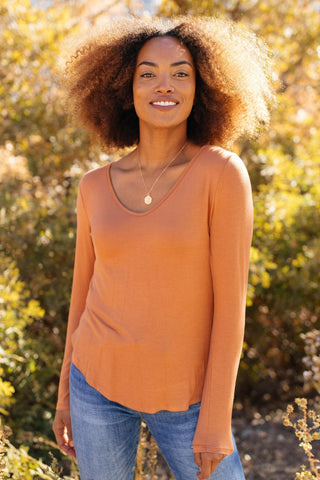The Wendi Top in Harvest Orange-[option4]-[option5]-[option6]-[option7]-[option8]-Womens-Clothing-Shop