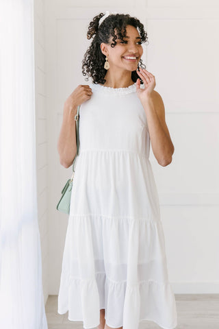 Time To Go Dress In White-[option4]-[option5]-[option6]-[option7]-[option8]-Womens-Clothing-Shop