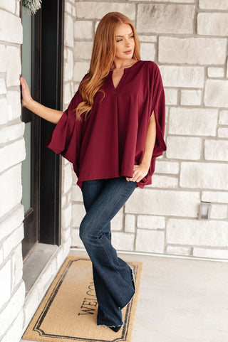 Universal Philosophy Blouse in Wine-[option4]-[option5]-[option6]-[option7]-[option8]-Womens-Clothing-Shop