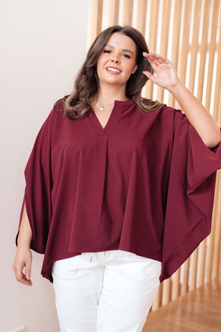 Universal Philosophy Blouse in Wine-[option4]-[option5]-[option6]-[option7]-[option8]-Womens-Clothing-Shop