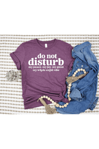 PREORDER: Do Not Disturb Graphic Tee in Maroon-[option4]-[option5]-[option6]-[option7]-[option8]-Womens-Clothing-Shop