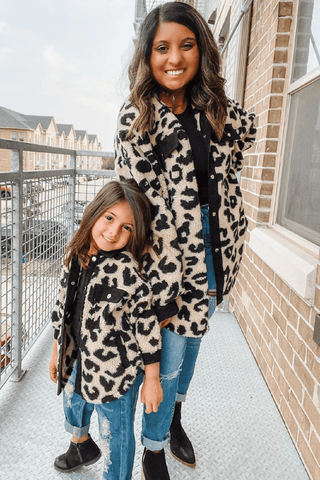 Mommy & Me Leopard Sherpa & Corded Jacket-Adult-[option4]-[option5]-[option6]-[option7]-[option8]-Womens-Clothing-Shop