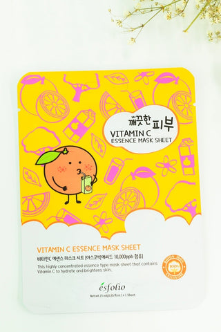 Vitamin C Essence Sheet Mask-OS-[option4]-[option5]-[option6]-[option7]-[option8]-Womens-Clothing-Shop