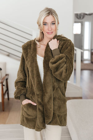 Where's My Coffee Cardigan in Olive-[option4]-[option5]-[option6]-[option7]-[option8]-Womens-Clothing-Shop