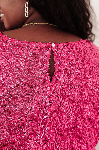 You Found Me Sequin Top in Fuchsia-[option4]-[option5]-[option6]-[option7]-[option8]-Womens-Clothing-Shop