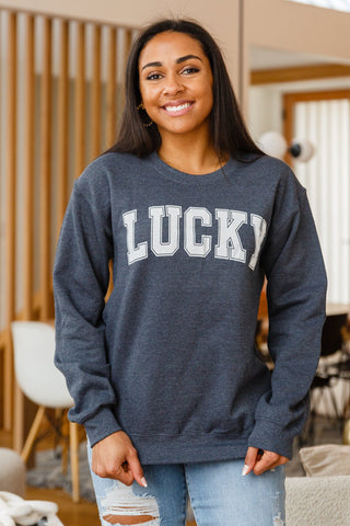 Your Lucky Crew Neck Sweater-[option4]-[option5]-[option6]-[option7]-[option8]-Womens-Clothing-Shop