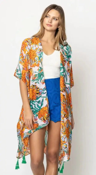 PREORDER: All Over Floral Print Kimono in Two Colors-[option4]-[option5]-[option6]-[option7]-[option8]-Womens-Clothing-Shop