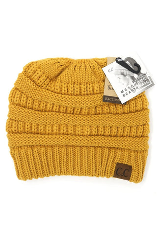 Solid Classic Adult CC Beanie Tail-Mustard-[option4]-[option5]-[option6]-[option7]-[option8]-Womens-Clothing-Shop